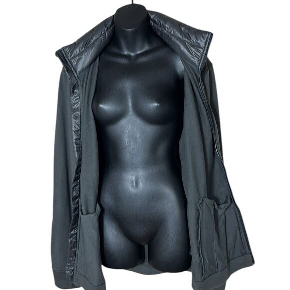 Lululemon men’s large rare dark gray puffer panel performance jacket M4146S - Picture 4 of 5